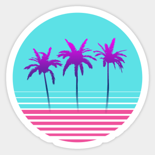 Summer Synth Tropical Vibes Tee! Sticker